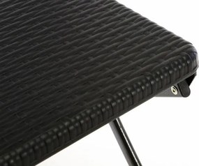 Zestaw 2 składanych krzeseł poliratanowych 80 x 40 cm