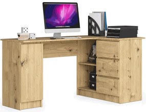 Narożne prawostronne biurko z szufladami dąb artisan Z4-R15