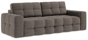 Brązowa rozkładana sofa z materiału bouclé 255 cm Milu – Makamii