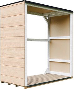 Zewnętrzny schowek na drewno opałowe - 1,14 m² - 75 x 153 x H159 cm - M980-1-HARVEST HONEY