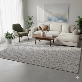 Dywan nowoczesny 3D Helix szary 60 cm x 110 cm