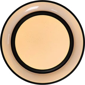 Nowoczesna lampa sufitowa czarna 38 cm z LED i RGB - Jochie