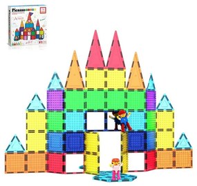 PicassoTiles zestaw 63 elementów magnetycznychpłytek
