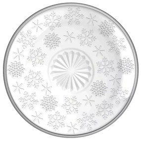 Altom Szklany talerz deserowy Snowflakes 17,5 cm