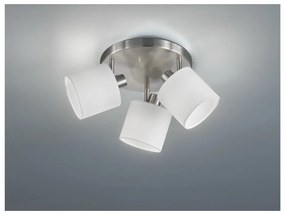 Biała lampa sufitowa na 3 żarówki Trio Spot Tommy