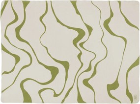 Zielono-kremowy koc 150x200 cm Felu – noo.ma