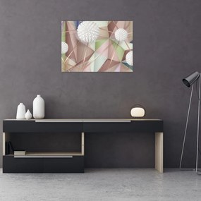 Obraz - Abstrakcja 3D w pastelowych kolorach (70x50 cm)