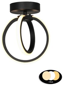 Czarna metalowa lampa sufitowa LED Sezen – Squid Lighting