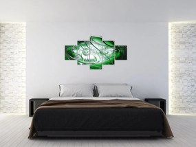 Zielony abstrakcyjny obraz (125x70 cm)