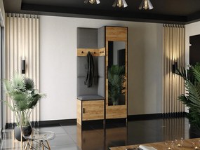 Garderoba ROJ 11 Dąb Craft Złoty + Szary