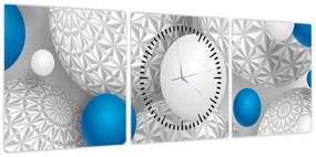Obraz z motywem 3D (z zegarem) (90x30 cm)
