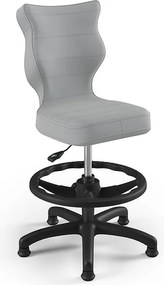 Krzesło dziecięce do biurka Petit Black z podnóżkiem rozmiar 4 (133-159 cm)