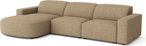 Narożnik modułowy Cursal B lewostronny – sofa narożna 282 × 166 cm, jasny brąz Raven 34, nowoczesny design