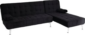 Sofa rozkładana MCW-K22, aksamitny czarny