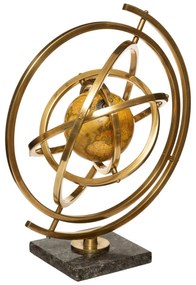 Globus dekoracyjny Sandy, metalowa orbita, wys. 37 cm