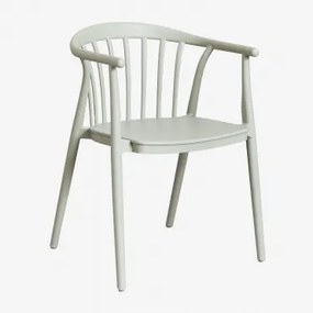 Zestaw 2 Sztaplowanych Krzeseł Jadalnianych Z Podłokietnikami Z Polipropylenu Ivor Awokado - Sklum