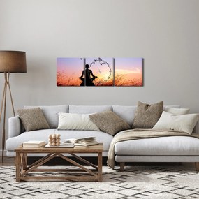 Obraz - Medytacja (z zegarem) (90x30 cm)