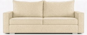 Sofa z Funkcją Spania DRAVOS Kremowa Boucle Nowoczesna