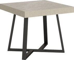 Stół rozkładany 90/194x90 cm Zeplir kaszmir nogi antracytowe