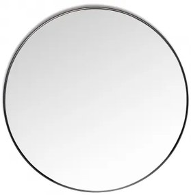 Okrągłe Lustro Ścienne Ø60 Cm Z Metalu Gon Czarna - Sklum