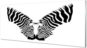 Szkło do Kuchni na Ścianę Lustrzane Odbicie Zebry