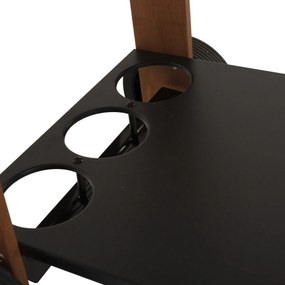 Grill ogrodowy z drewnianą półeczką BBQ