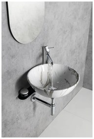 Biała ceramiczna okrągła umywalka ø 42 cm Dalma – Sapho