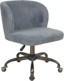 Fotel biurowy z regulacją wysokości - rustykalny - materiał - szary - FIOLETOWY