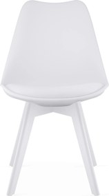 Krzesło MARK - białe / nogi białe