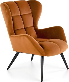 Fotel uszak TYRION VELVET czarny