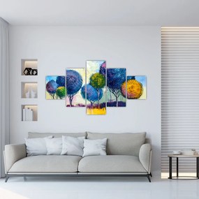 Obraz drzew kopułowych, obraz olejny (125x70 cm)