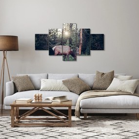 Obraz - Łoś na polanie (125x70 cm)