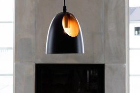 Czarna designerska lampa wisząca ELDA