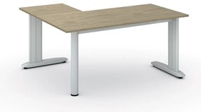 Narożne biurko PRIMO FLEXIBLE, 160x140 cm, dąb naturalny