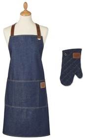 Zestaw fartucha i rękawicy kuchennej 2 szt. Oxford Denim – Cooksmart ®