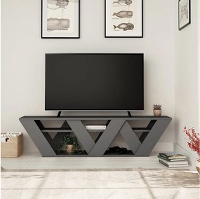 Nowoczesny stolik pod TV – 158 cm – Antracyt – Płyta wiórowa pokryta melaminą