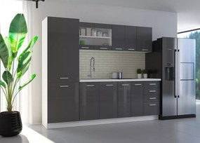 Stylowe meble kuchenne Venezia III z połyskiem frontów