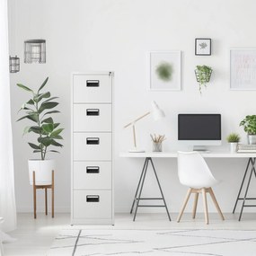 Metalowa szafka kartotekowa 46x62x163 cm Sara V005 szara