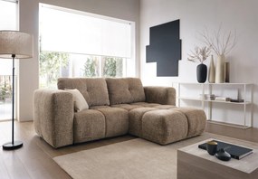 Masseno Narożnik ARTE z funkcją spania i pojemnikiem na pościel Narozniki L, Rozkładana sofa - Brązowy, BELLO 10