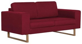 Elegancka dwuosobowa sofa Ladi 2X - czerwone wino