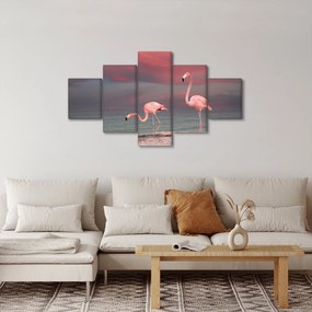 Obraz flamingów (125x70 cm)