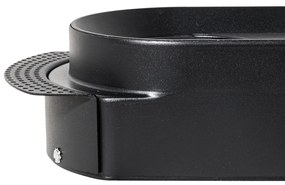 Okrągły podtynkowy reflektor czarny GU10 70 mm 2-punktowy - Hubs Nowoczesny Oswietlenie wewnetrzne