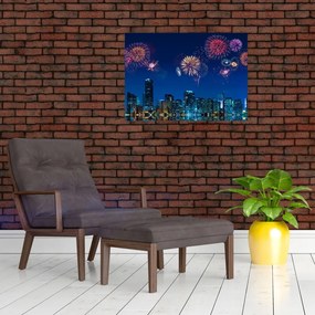 Obraz - Fajerwerki w Miami (70x50 cm)