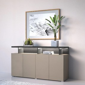 Komoda SERIO 4D 153cm congo/antracyt HELVETIA