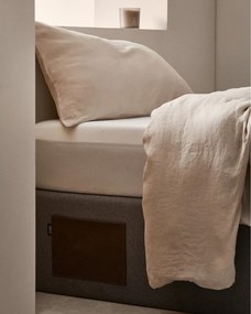 Czarne tapicerowane łóżko jednoosobowe ze schowkiem 90x190 cm Matters – Kave Home