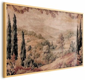 Plakat Śródziemnomorski krajobraz 60x90 cm z ramą złotą bez marginesu ARTGEIST B