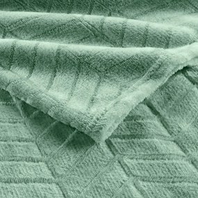 Jasnozielona narzuta z mikfroflaneli 180x220 cm Arya – douceur d'intérieur