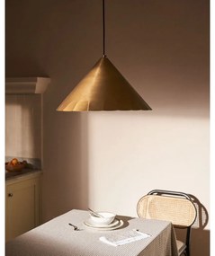 Lampa wisząca w kolorze mosiądzu z metalowym kloszem ø 46 cm Parlava – Kave Home