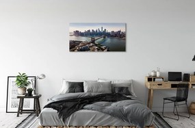 Duży obraz na płótnie Architektura Miasta: Most i Wieżowce