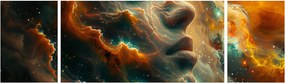 Obraz - Twarz w kosmosie (170x50 cm)
